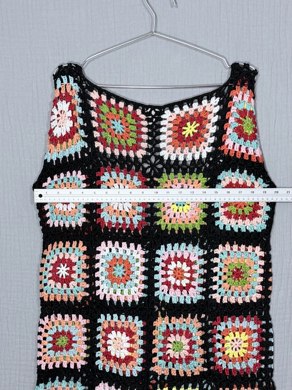 BiBi Granny Square Crochet Cardigan Sweater NWT Large - Picture 4 of 8
